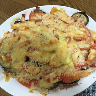 トマトとナスの焼きチーズ